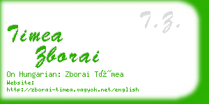 timea zborai business card